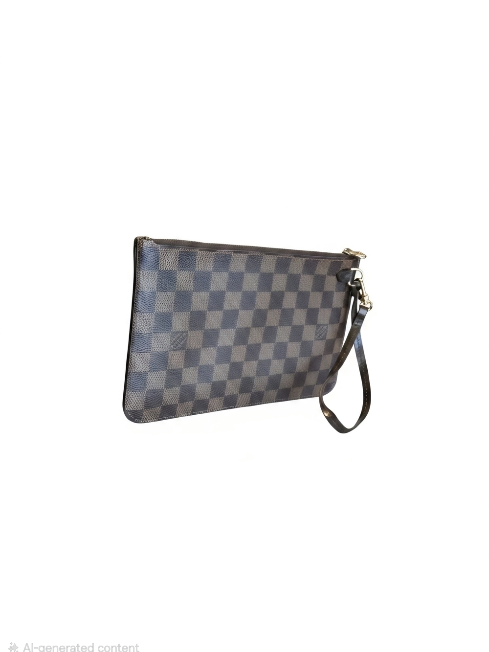 !RARE UNICORN LV  Damier Classic Checkered Ladies Wristlet Clutch in Dark Brown